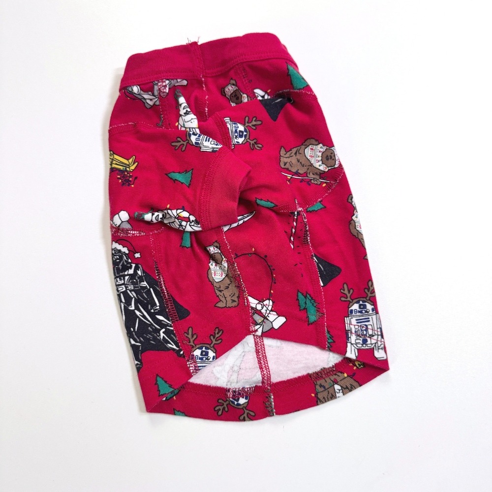Hanna Andersson Star Wars Dog Pajamas XS Red Christmas Holiday Organic Cotton